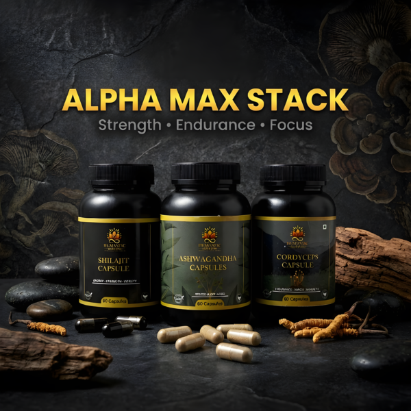 Alpha Max Stack – Shilajit + Ashwagandha + Cordyceps