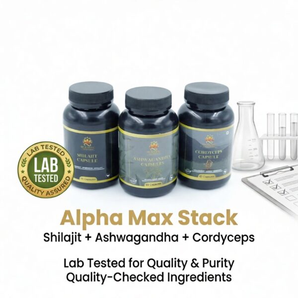 Alpha Max Stack – Shilajit + Ashwagandha + Cordyceps
