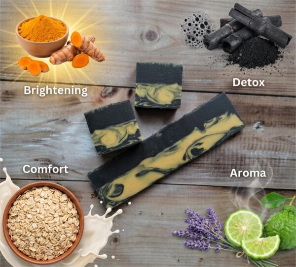 Turmeric Charcoal Brightening Detox Soap